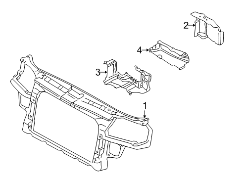 2002 Volkswagen Jetta Radiator Support Diagram