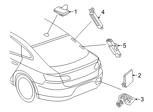 2021 Volkswagen Arteon Antenna & Radio Diagram