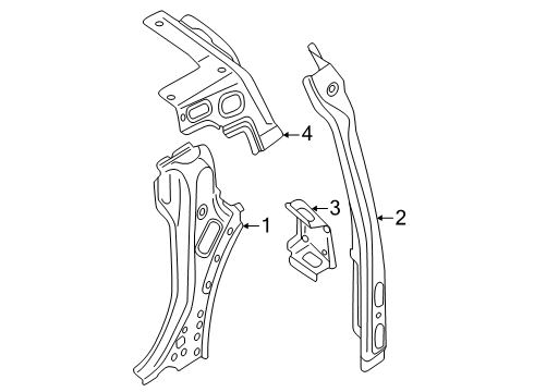 2025 Volkswagen ID. Buzz Inner Structure - Side Panel Diagram 2