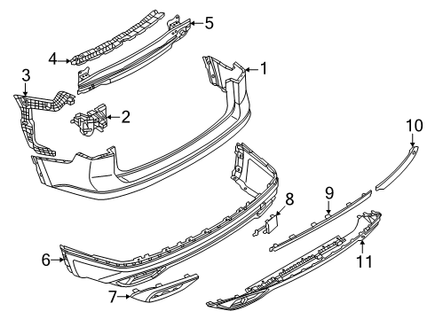 2025 Volkswagen Atlas Cross Sport Bumper & Components - Rear
