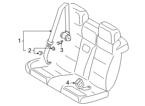2008 Volkswagen Eos Rear Seat Belts Diagram