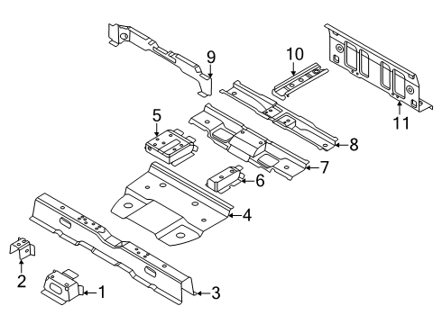 2025 Volkswagen ID. Buzz Rear Floor & Rails Diagram 2