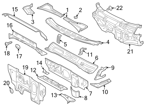 2024 Volkswagen Golf R Cowl Diagram