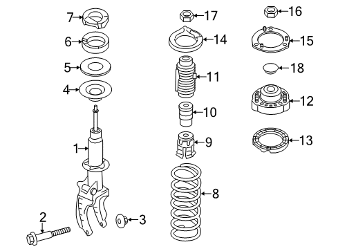 2012 Volkswagen Touareg Shocks & Components Diagram 2