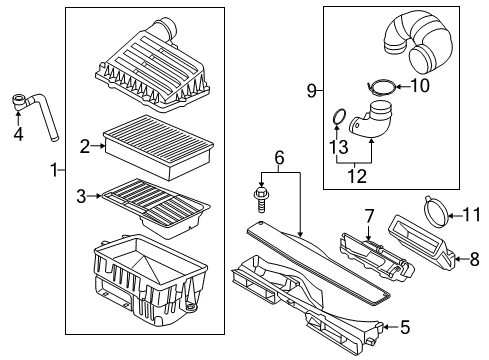 2015 Volkswagen Golf SportWagen Air Intake Diagram