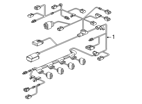 2016 Volkswagen Jetta Engine Harness Diagram for 06K-971-627-AM