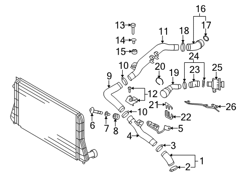 2009 Volkswagen Rabbit Intercooler - Belts Diagram 2