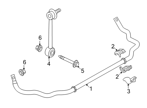 2010 Volkswagen Touareg Stabilizer Bar & Components Diagram 5