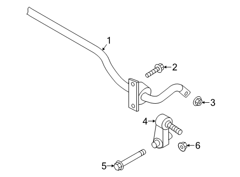 2023 Volkswagen Tiguan Stabilizer Bar & Components Diagram 5