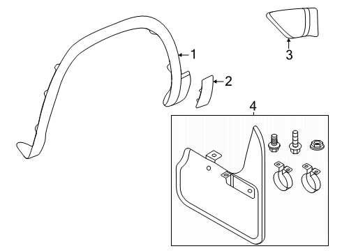 2025 Volkswagen Atlas Cross Sport Exterior Trim - Fender Diagram