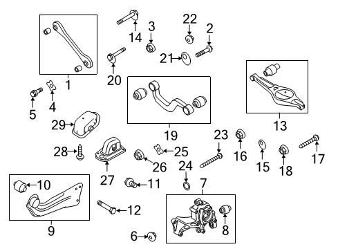 2013 Volkswagen Golf R Rear Suspension Components Diagram 2