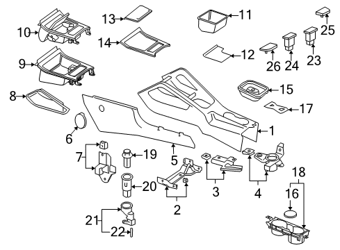 2007 Volkswagen Jetta Front Console Diagram