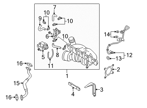 2013 Volkswagen Beetle Turbocharger & Components Diagram 2