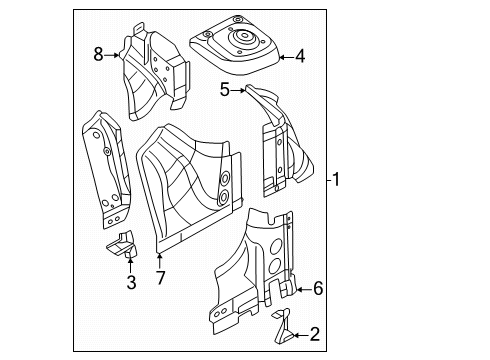 2025 Volkswagen ID. Buzz Structural Components & Rails Diagram 3