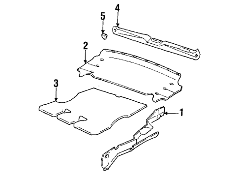 1997 Volkswagen Cabrio Interior Trim - Rear Body