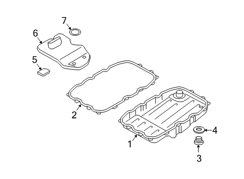 2008 Volkswagen Touareg Drain Plug Diagram for WHT-000-206-A