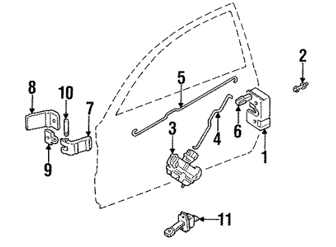 1990 Volkswagen Corrado Front Door Diagram