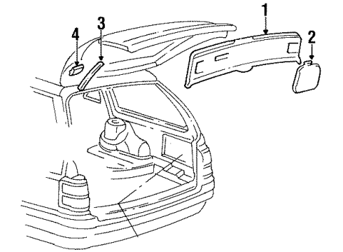 1990 Volkswagen Passat Interior Trim - Lift Gate