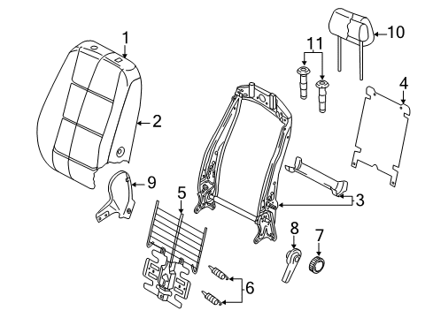 2015 Volkswagen CC Recline Knob Diagram for 5N0-881-236-D-3G4