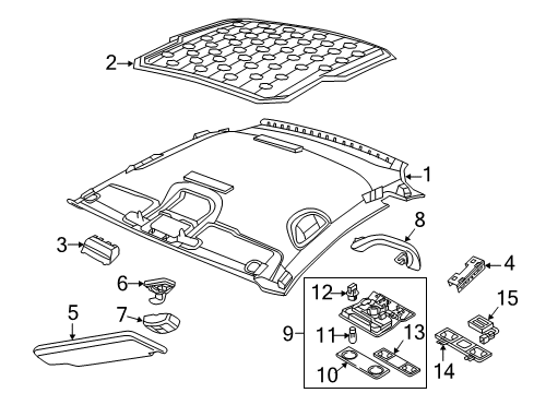 2018 Volkswagen Beetle Interior Trim - Roof Diagram 3