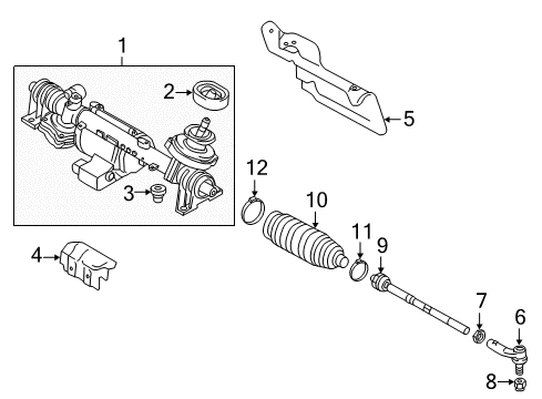 2018 Volkswagen Beetle Steering Gear & Linkage Diagram 3