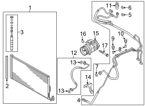 2015 Volkswagen Touareg A/C Compressor Diagram 3