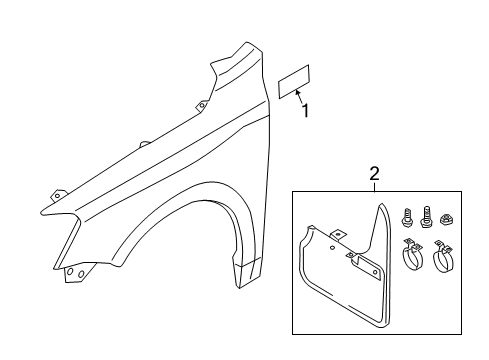 2017 Volkswagen Jetta Exterior Trim - Fender Diagram