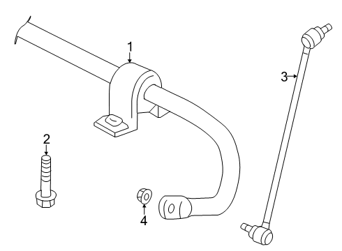 2022 Volkswagen Passat Stabilizer Bar & Components Diagram 2