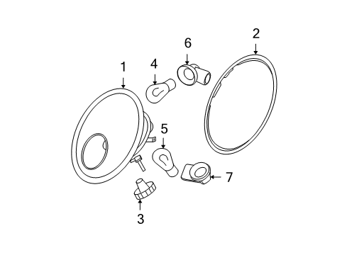 2010 Volkswagen Beetle Bulbs Diagram 10