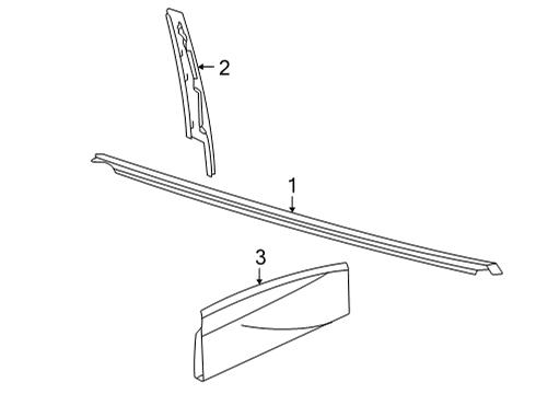 2025 Volkswagen ID.4 Exterior Trim - Rear Door Diagram