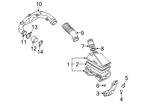 2006 Volkswagen Golf Air Inlet - Air Diagram 3