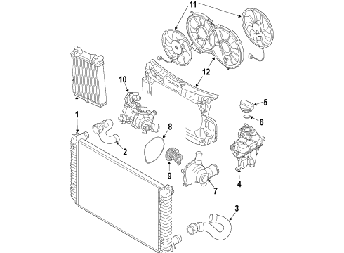 2009 Volkswagen Touareg Water Pump - Belts Diagram 8