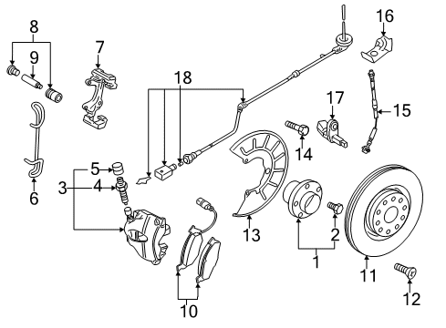 2013 Volkswagen Jetta Brake Components Diagram 4