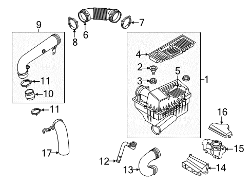 2017 Volkswagen Jetta Air Intake - Air Diagram 3