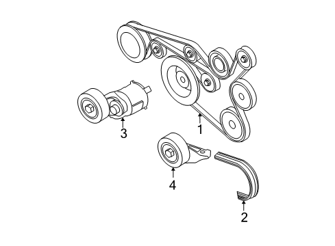 2006 Volkswagen Beetle Belts & Pulleys - Belts Diagram 3
