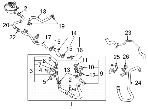 2022 Volkswagen Atlas Hoses, Lines & Pipes Diagram 2