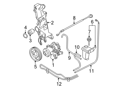2004 Volkswagen Passat P/S Pump & Hoses Diagram 3