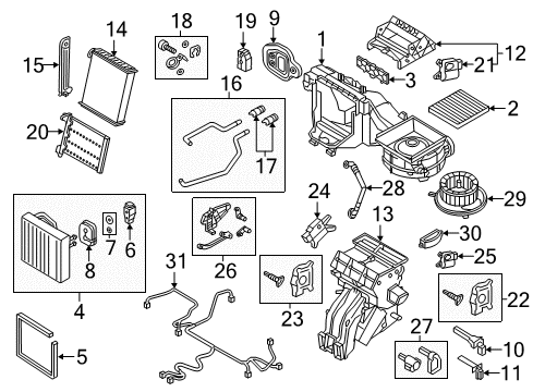 2018 Volkswagen Golf Evaporator Diagram for 5WB-816-103-A