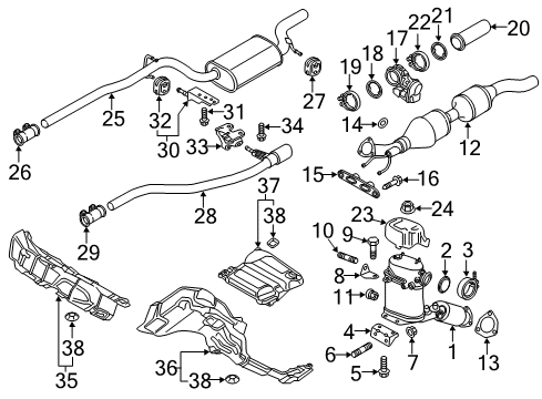2012 Volkswagen Passat Exhaust System Diagram 2