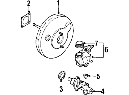 1997 Volkswagen Golf Master Cylinder Diagram for 3A1-698-019