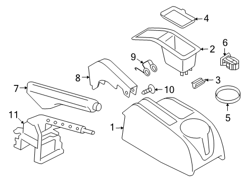 2007 Volkswagen Eos Rear Console Diagram 2