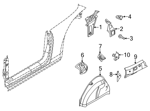 2019 Volkswagen Beetle Inner Structure - Quarter Panel