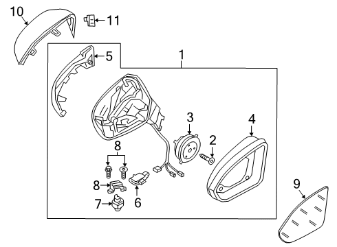 2019 Volkswagen Arteon Mirrors Diagram