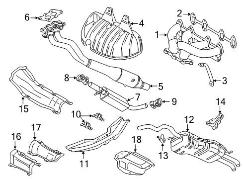 2002 Volkswagen Jetta Muffler Diagram for 1J5-253-609-AF