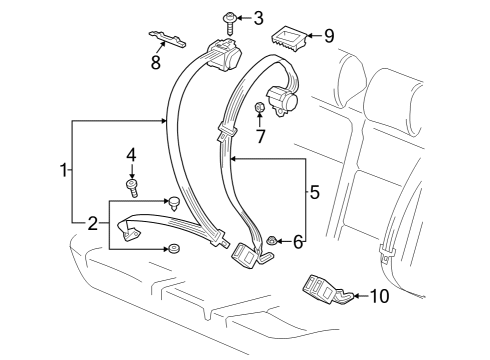 2022 Volkswagen Arteon Rear Seat Belts Diagram