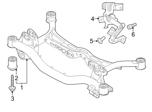 2025 Volkswagen Golf R Suspension Mounting - Rear