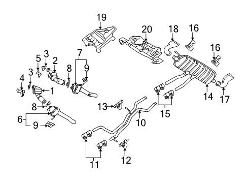 2004 Volkswagen Touareg Catalytic Diagram for 7L6-254-450-LX