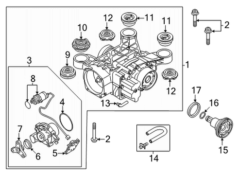 2021 Volkswagen Atlas Cross Sport Axle & Differential - Rear Diagram