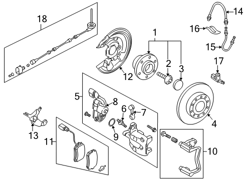 2011 Volkswagen CC Brake Components Diagram 2