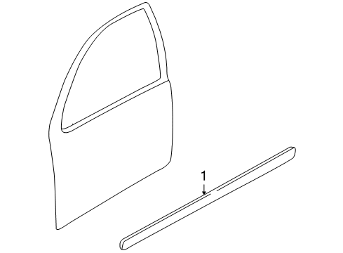 2001 Volkswagen Golf Exterior Trim - Door Diagram